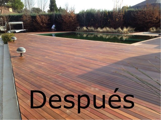 Mantenimiento de tarima exterior de madera en Madrid